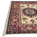 185 x 116cm Hand Knotted Afghan Kazak – Wool Rug - Image 5