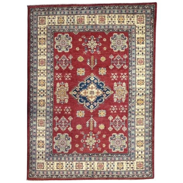 206 x 149cm Hand Knotted Afghan Kazak – Wool Rug