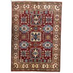 205 x 146cm Hand Knotted Afghan Kazak – Wool Rug