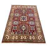 205 x 146cm Hand Knotted Afghan Kazak – Wool Rug - Image 3