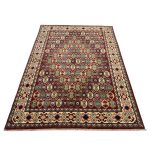 205 x 154cm Hand Knotted Afghan Kazak – Wool Rug - Image 3