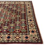 205 x 154cm Hand Knotted Afghan Kazak – Wool Rug - Image 4