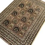 200 x 151cm Hand Knotted Afghan Bakhtiari Neutral – Wool Rug - Image 4