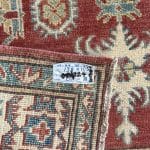 138 x 105cm Hand Knotted Soft Tone Afghan Kazak – Wool Rug - Image 6