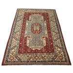 206 x 151cm Hand Knotted Sun Washed Afghan Kazak – Wool Rug - Image 2
