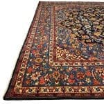 395 x 300cm Hand Knotted Navy Persian Sarough Floral Rug - Image 4