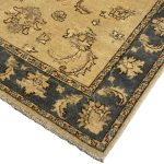 152 x 100cm Hand Knotted Afghan Chobi Ziegler Wool Rug - Image 6