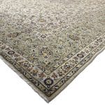 386 x 290 cm Hand-Knotted Persian Kashan Rug – Light Green Border - Image 3