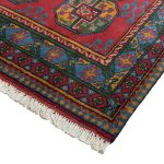 205 x 136cm Hand Knotted Red Afghan Akche Filpai – Wool Rug - Image 4