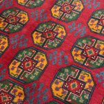 205 x 136cm Hand Knotted Red Afghan Akche Filpai – Wool Rug - Image 6