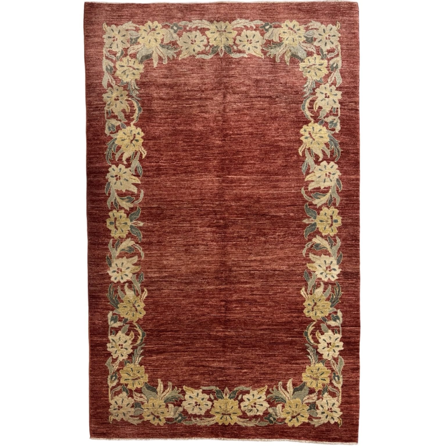 IMG_2433 244 x 152cm Hand Knotted Afghan Chobi Modern Floral Wool Rug - Image 1