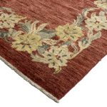 244 x 152cm Hand Knotted Afghan Chobi Modern Floral Wool Rug - Image 6