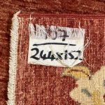 244 x 152cm Hand Knotted Afghan Chobi Modern Floral Wool Rug - Image 7