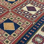 190 x 160cm Hand-Woven Tribal Kilim Somak – Wool Rug - Image 5