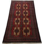 200 x 105cm Hand Knotted Afghan Tribal Baluch Rug - Image 5
