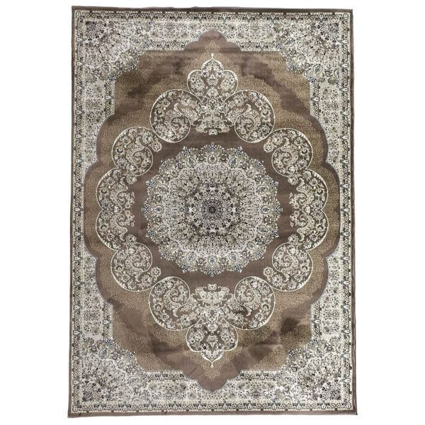 300 x 200cm Turkish Machine Made Brown Isfahan Rug