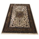 230 x 160cm Persian Beige Mashad Design Machine Made Rug - Image 3
