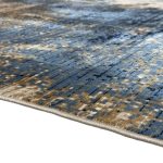 340 x 240cm Modern Blue Wave Machine Made Rug - Image 5