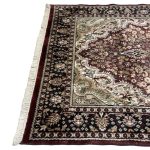 213 x 152cm Hand Knotted Indian Silk Jaipur Oriental Rug - Image 5