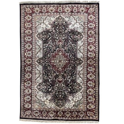 225 x 150cm Hand Knotted Indian Silk Jaipur Oriental Rug