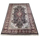 225 x 150cm Hand Knotted Indian Silk Jaipur Oriental Rug - Image 4
