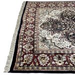 225 x 150cm Hand Knotted Indian Silk Jaipur Oriental Rug - Image 5