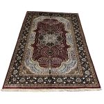 216 x 153cm Hand Knotted Indian Silk Jaipur Oriental Rug - Image 3