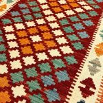 247 x 86cm Hand Woven Afghan Kilim Chobi Runner Rug - Image 2