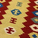 202 x 62cm Hand Woven Persian Kilim Shiraz Runner Rug - Image 2