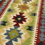 204 x 68cm Hand Woven Afghan Kilim Chobi Runner Rug - Image 2