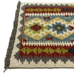 204 x 68cm Hand Woven Afghan Kilim Chobi Runner Rug - Image 4