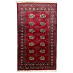 Hand Knotted Karachi Bokhara Red Rug - 159 x 94 cm