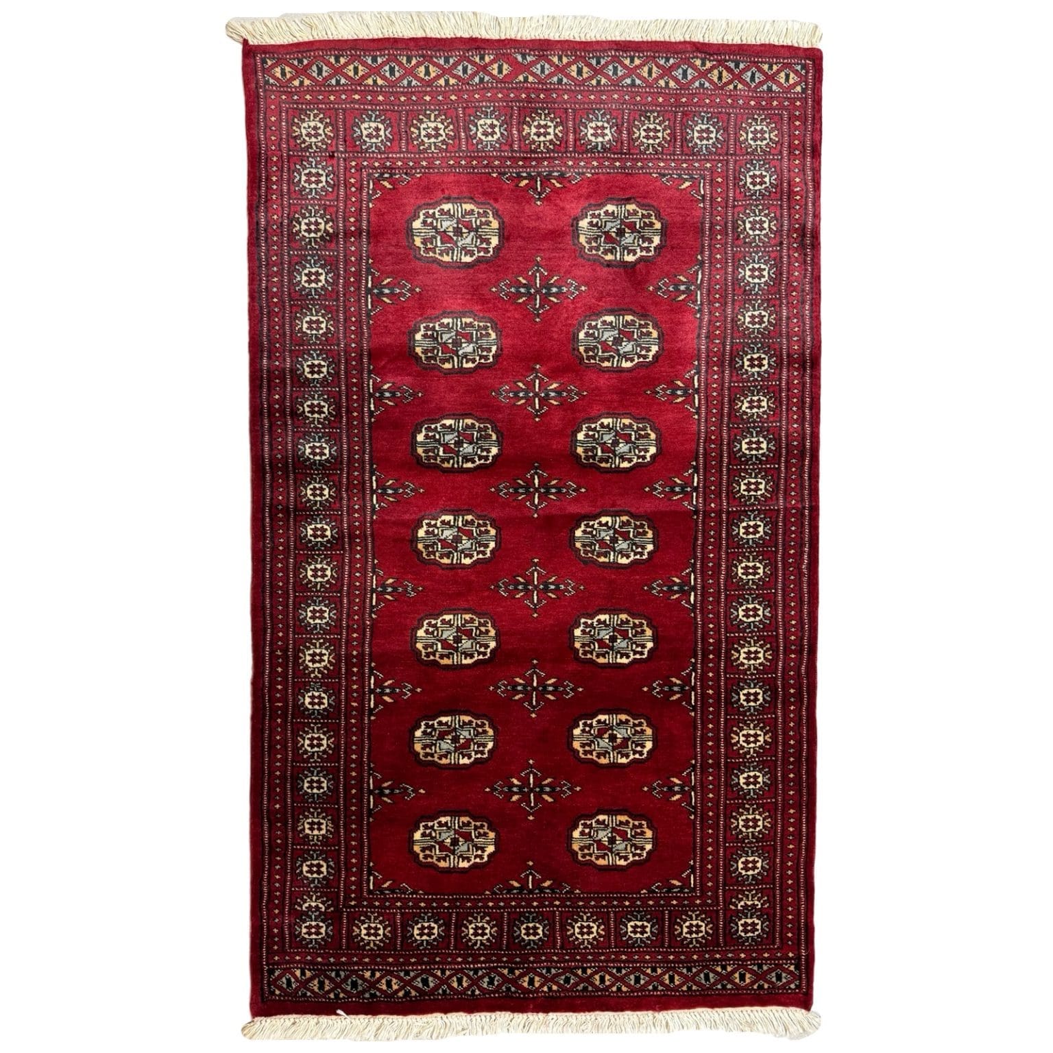 IMG_6066 Hand Knotted Karachi Bokhara Red Rug - 159 x 94 cm - Image 1