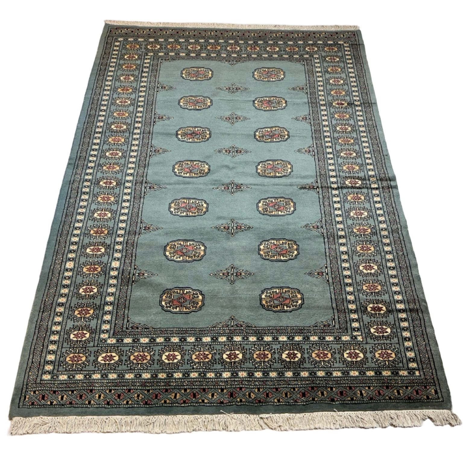 IMG_6105 Hand Knotted Karachi Bokhara - Blue Rug - 203 x 143cm - Image 1