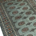 Hand Knotted Karachi Bokhara - Blue Rug - 188 x 125cm - Image 3