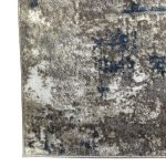 300 x 80cm Modern Ivory And Blue Runner Rug - Image 2