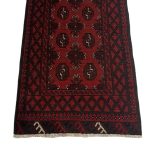287 x 76cm Hand Knotted Red Afghan Akche Runner Rug - Image 2