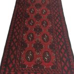 287 x 76cm Hand Knotted Red Afghan Akche Runner Rug - Image 3