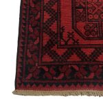 300 x 80 Hand Knotted Red Afghan Elephant Feet Design Runner Rug - Image 3