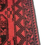 300 x 80 Hand Knotted Red Afghan Elephant Feet Design Runner Rug - Image 4