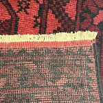 300 x 80 Hand Knotted Red Afghan Elephant Feet Design Runner Rug - Image 5