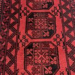 300 x 80 Hand Knotted Red Afghan Elephant Feet Design Runner Rug - Image 6