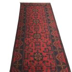 289 x 80cm Handwoven Afghan Khal Mohammadi Runner Rug - Image 3