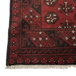 236 x 71cm Hand Knotted Green Afghan Akche Wool Runner Rug - Image 2