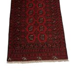 292 x 78cm Hand Knotted Red Afghan Akche Wool Runner Rug - Image 3