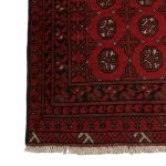 292 x 78cm Hand Knotted Red Afghan Akche Wool Runner Rug - Image 4