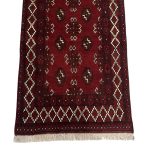 278 x 77cm Hand Knotted Afghan Akche Wool Runner Rug - Image 2