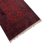 294 x 80cm Hand Knotted Afghan Turkmen Wool Runner Rug - Image 2