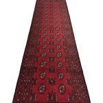 290 x 80cm Hand Knotted Afghan Akhche Wool Runner Rug - Image 3