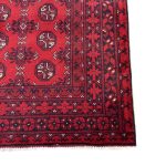 236 x 161cm Hand Knotted Red Afghan Bokhara Wool Rug - Image 2
